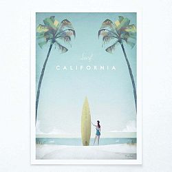 California plakát, A3 - Travelposter